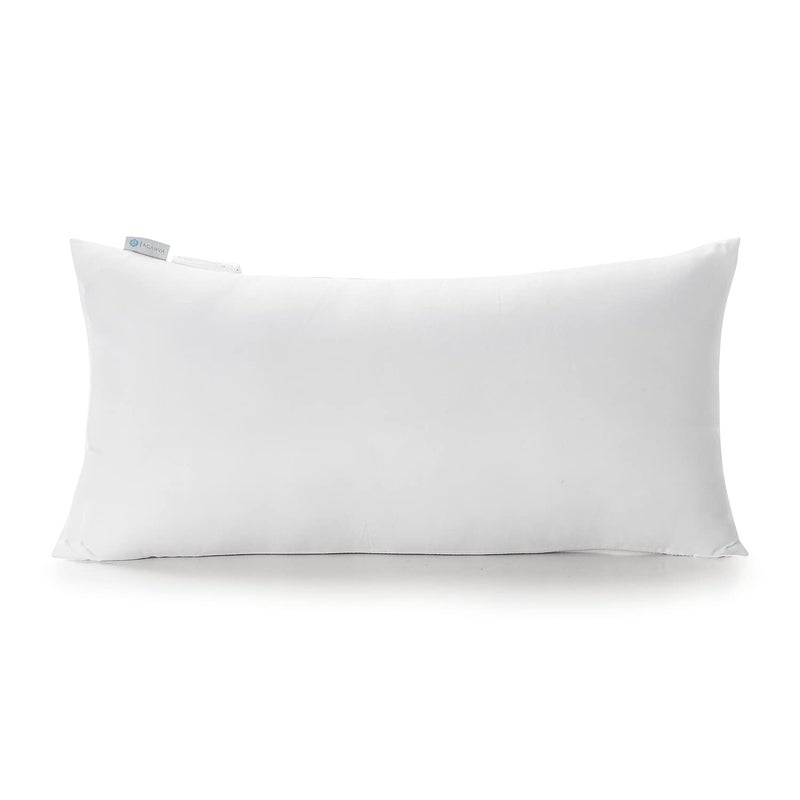 Acanva Polyester Decorative Rectangle Throw Pillow Inserts, Hypoallergenic Form Stuffer Cushion Sham Filler, 16x26, White, 1 Count (Pack of 1) - Image 1